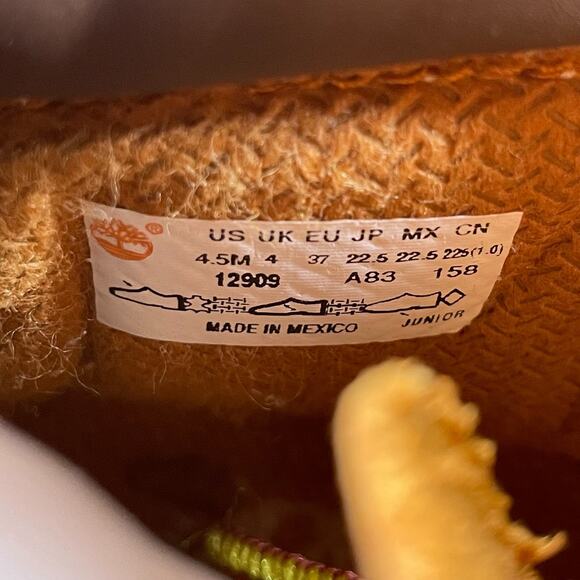 Men's 4.5 Women's 6 Timberland Wheat Nubuck Waterproof Workwear Hiking Boots EUC - Picture 8 of 8